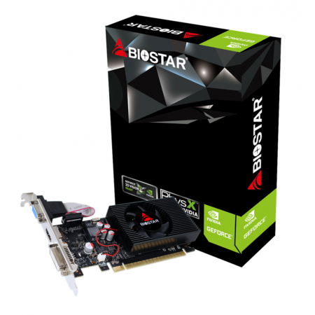 TARJETA DE VIDEO GEFORCE GT730 4GB DDR3 PCI-E, HDMI CHITSET NVIDIA BIOSTAR