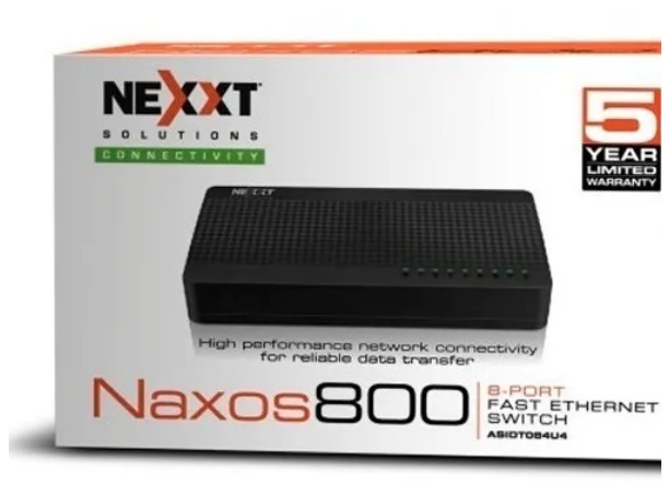 Switch 8 Bocas Puertos Red 10/100 Nexxt Naxos 