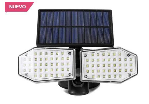 Linterna Foco 78 LED Articulado Panel Solar y Sensor 30 W  SKU 2567