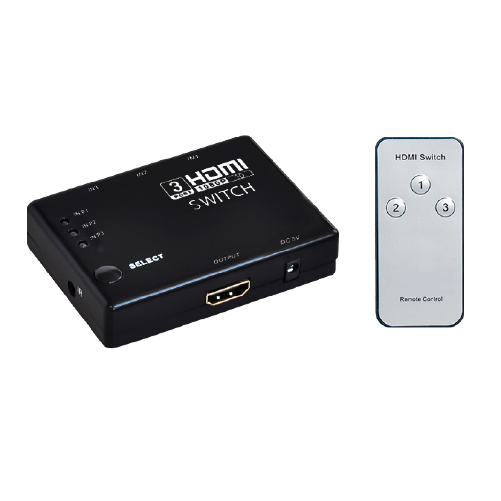 SWITCH HDMI 3 A 1 PUERTOS CON CONTROL MODELO HD301S LEDSTAR