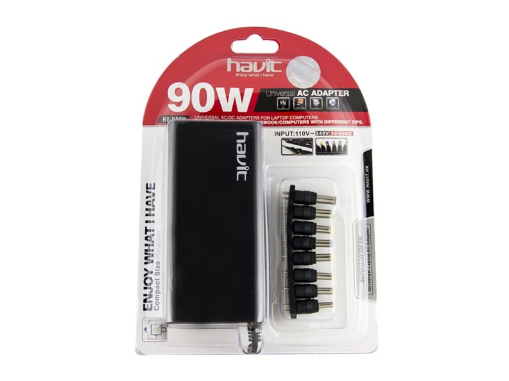 CARGADOR PARA NOTEBOOK NEGRO 90W  HAVIT HV-90W