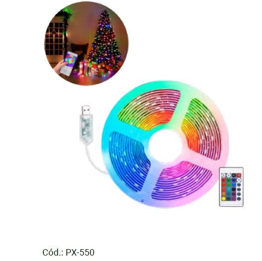 TIRA LED RGB CON CONTROL REMOTO Y APP