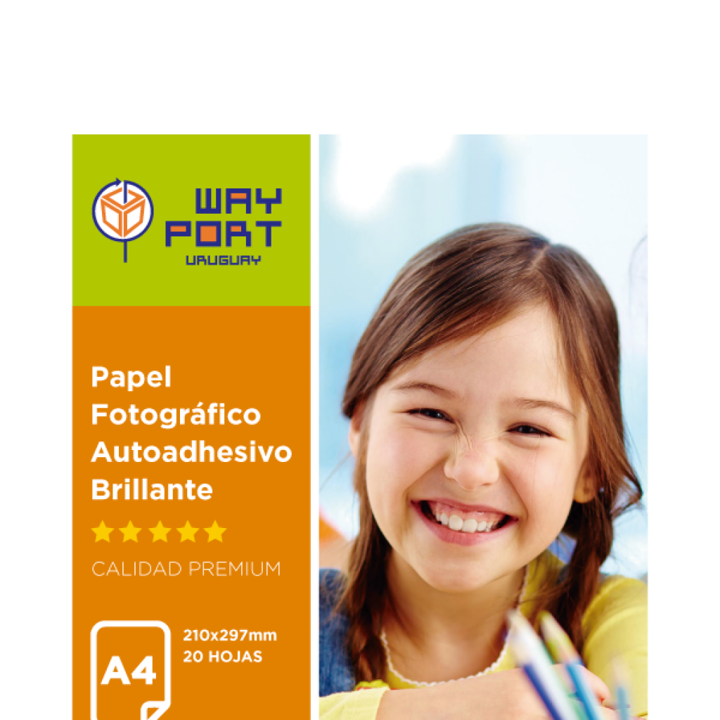 PAPEL FOTO WAYPORT AUTOADHESIVO GLOSSY 128/130 GR A4 X20 