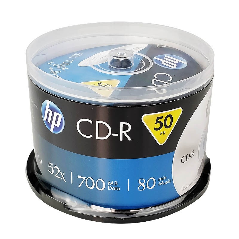 CD-R HP 52x 80min 700mb Presentación en bulk de 50 unidades.