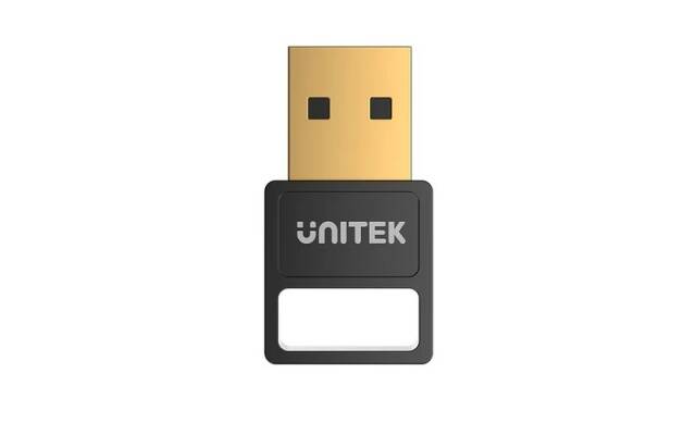 ADAPTADOR Unitek USB Bluetooth 5.3 Hasta 30m de alcance. B105B