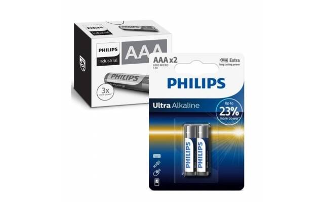 PACK X 2 PILAS  AAA ULTRA ALKALINAS PHILIPS