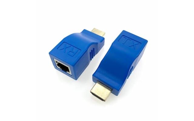 Extensor NRG+ HDMI para Cable UTP hasta 30m Transmisión de hasta 30 metros.